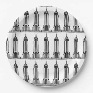 Assiettes en papier Empire State Building
