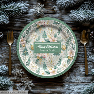 Assiettes en papier et vaisselle de Noël élégantes