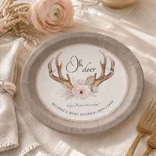 Assiettes en Papier Fête Baby Shower Oh Deer – Flo
