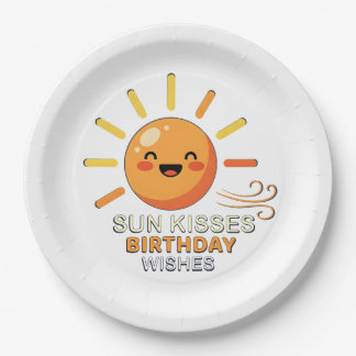 Assiettes en Papier Fête d'Anniversaire Soleil Sou