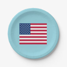 Assiettes en papier Fête patriotique Drapeau améri