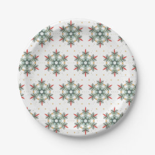 Assiettes en papier flocon de neige Noël Fête