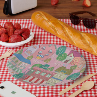 Assiettes en Papier Illustrées Colorées
