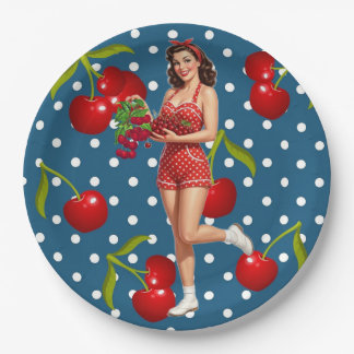 Assiettes en Papier J'adore les Cerises