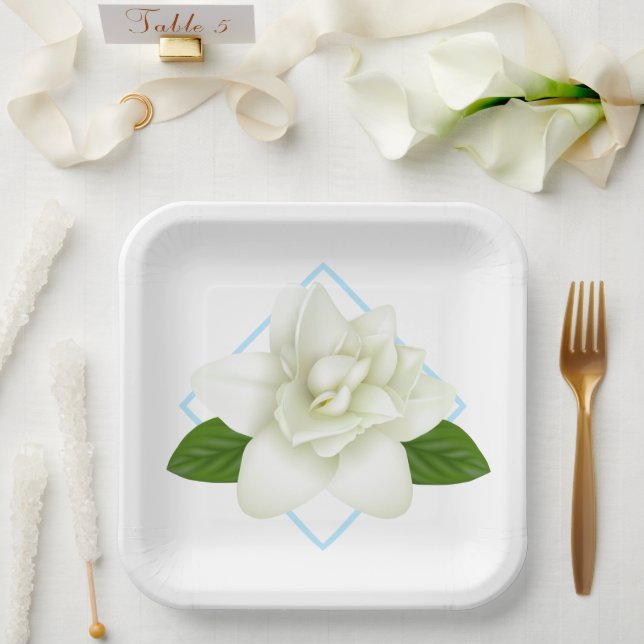 Assiettes en papier-Jardin  (Mariage)
