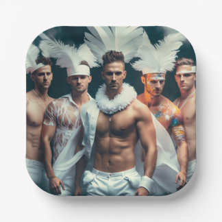 Assiettes en papier LGBTQ+ ou enterrement de vie d