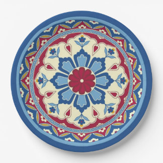Assiettes en papier motif turc 