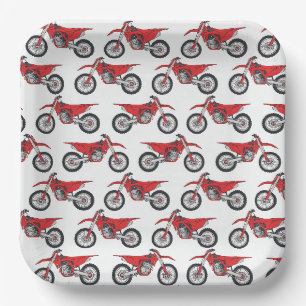 Assiettes en Papier Motocross, Anniversaire de Cou