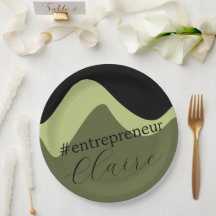Assiettes en papier personnalisées au nom de l'ent