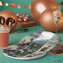 Assiettes en papier personnalisées avec 3 photos v