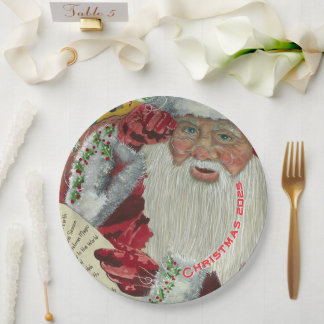 Assiettes en papier personnalisées pour Noël avec