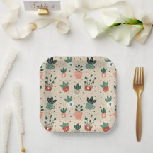 Assiettes en papier pour amoureux de plantes – Déc