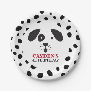 Assiettes en papier pour anniversaire de Dalmatien