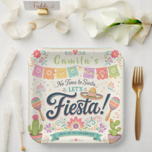 Assiettes en papier pour anniversaire Pastel Fiest