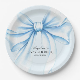 Assiettes en papier pour baby shower avec un adora