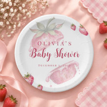 Assiettes en papier pour Baby Shower Berry Sweet S