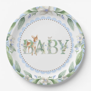 Assiettes en papier pour Baby Shower Garçon Cerf d