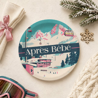 Assiettes en papier pour Baby Shower Pink Après Bé
