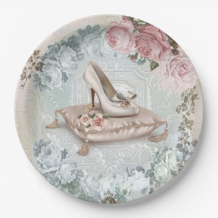 Assiettes en papier pour Baby Shower Vintage Chaus