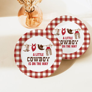Assiettes en papier pour baby shower Western Rodeo