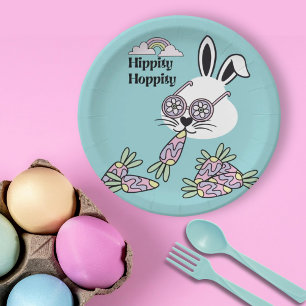 Assiettes en papier pour dessert de Pâques – Lapin