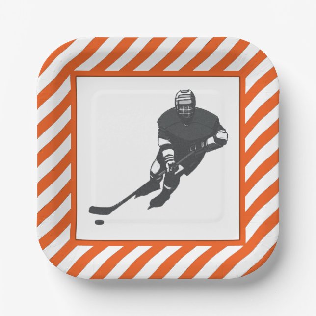 Assiettes en papier pour équipe de hockey (Recto)