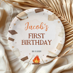 Assiettes en papier pour fête d'anniversaire S'mor