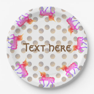 Assiettes en papier pour fête de filles