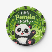 Assiettes en papier pour fête de Petit Panda