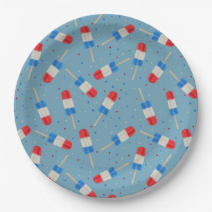 Assiettes en papier pour glaces patriotiques