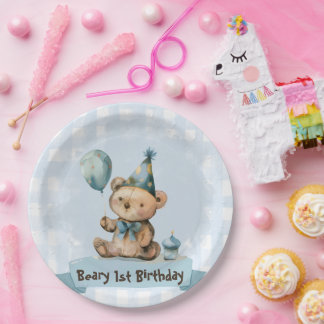 Assiettes en papier pour la fête du 1er anniversai
