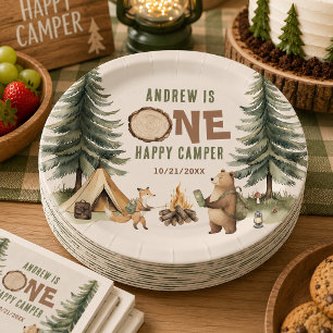 Assiettes en papier pour le 1er anniversaire de On