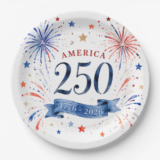 Assiettes en papier pour le 250e anniversaire de l