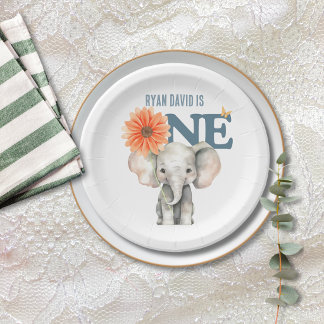Assiettes en papier pour le premier anniversaire d