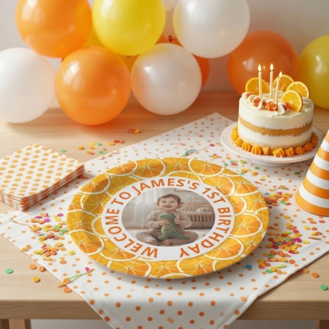 Assiettes en papier pour le premier anniversaire p (Créateur téléchargé)