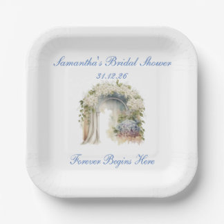 Assiettes en papier pour mariage florales et rêveu