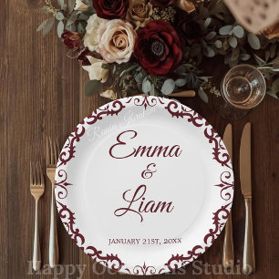 Assiettes en papier pour mariage rustique mexicain