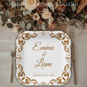 Assiettes en papier pour mariage rustique mexicain