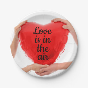 Assiettes en papier Red Heart Love is in the Air