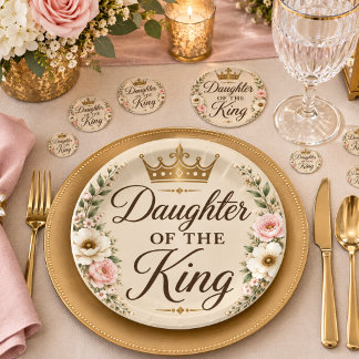 Assiettes en Papier Rondes Fille du Roi