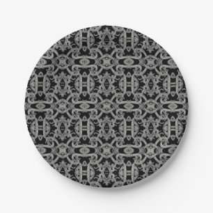 ASSIETTES EN PAPIER RONDES GOTHIC 7"