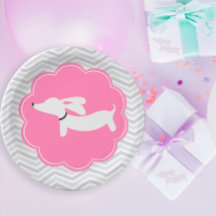 Assiettes en Papier Roses pour Fête de Naissance d