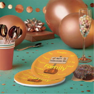 Assiettes en papier Thanksgiving