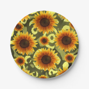 Assiettes en papier Tournesols