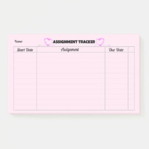 Assignment Tracker Notepad