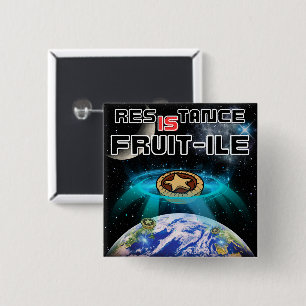 Assimilation of Earth's Mince Pies 2 Inch Square Button