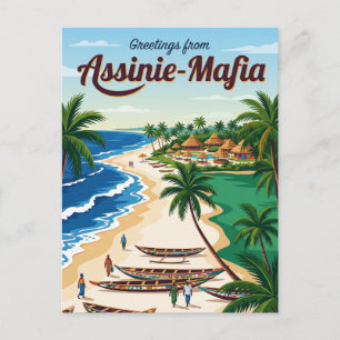 Assinie-Mafia Beach Côte d'Ivoire Postcard