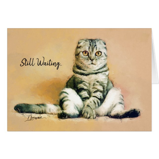 Assis de chats en attente | Je manque votre carte (Devant Horizontal)