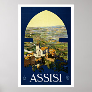 Assisi Italie - Affiches Vintage voyage