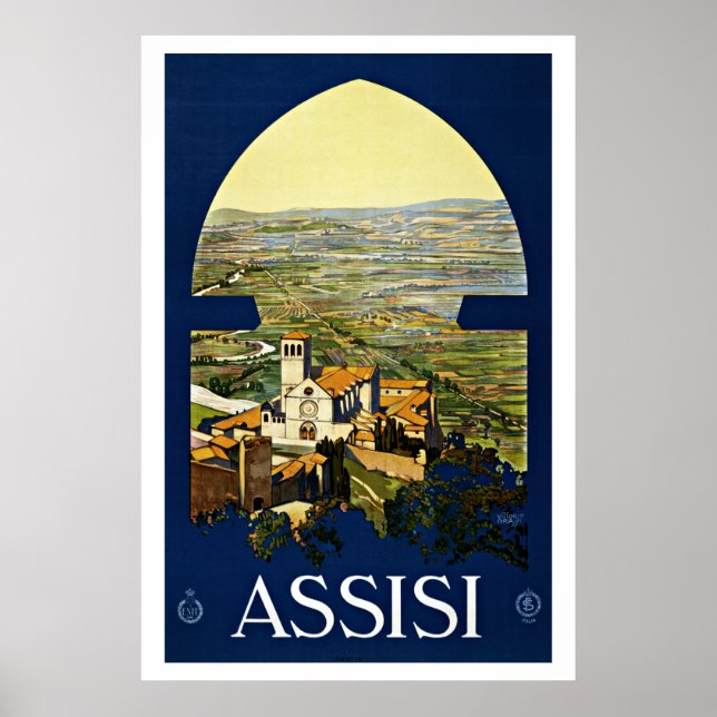 Assisi Italie - Affiches Vintage voyage (Devant)